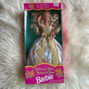 Barbie Ribbons Roses doll 1994 brand new box sealed blonde doll 13911